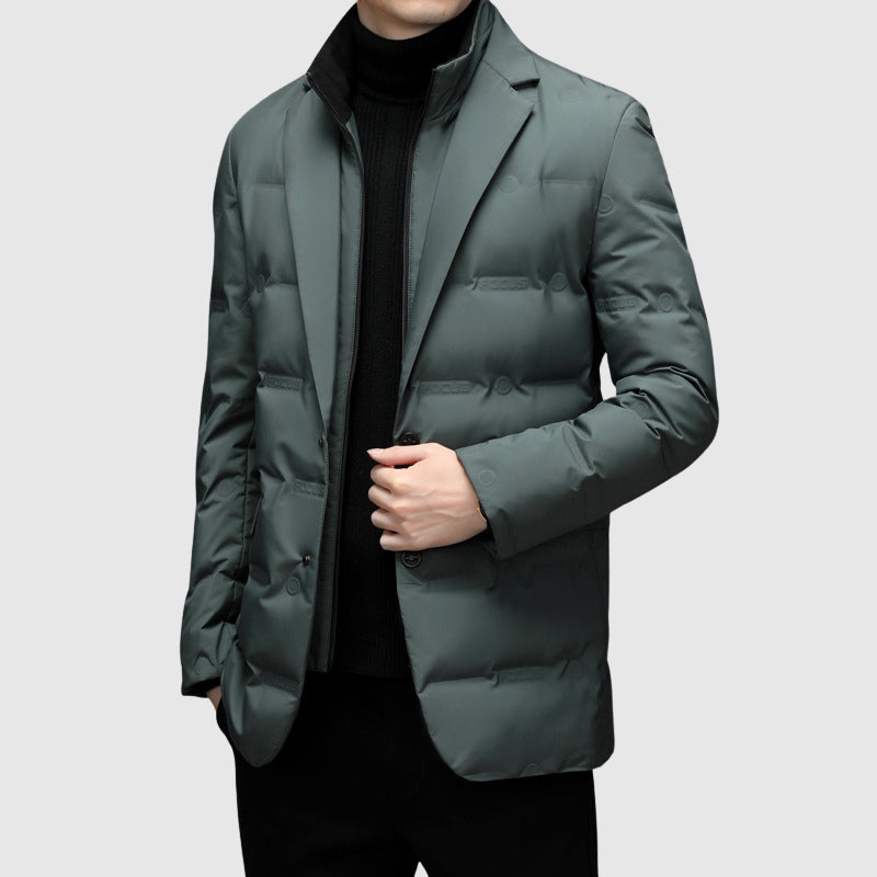 Elegant quilted button jacket for men | Lorenzo -5