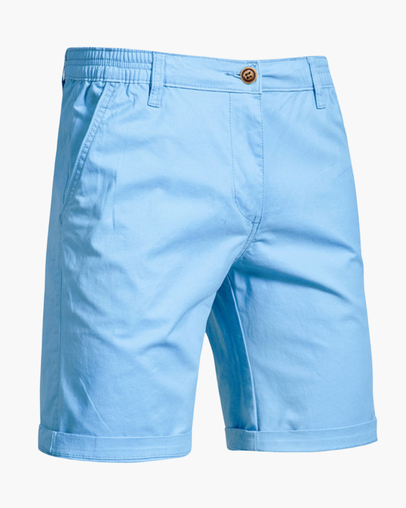 Cotton chino shorts for men -10