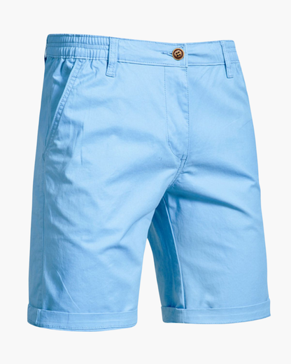 Cotton chino shorts for men -10