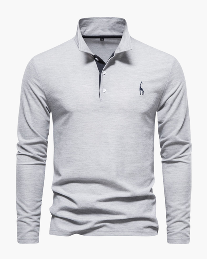 Long sleeve polo shirt for men -3