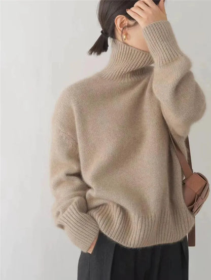 Classic high-collar elegant everyday jumper for women | Isabel -7