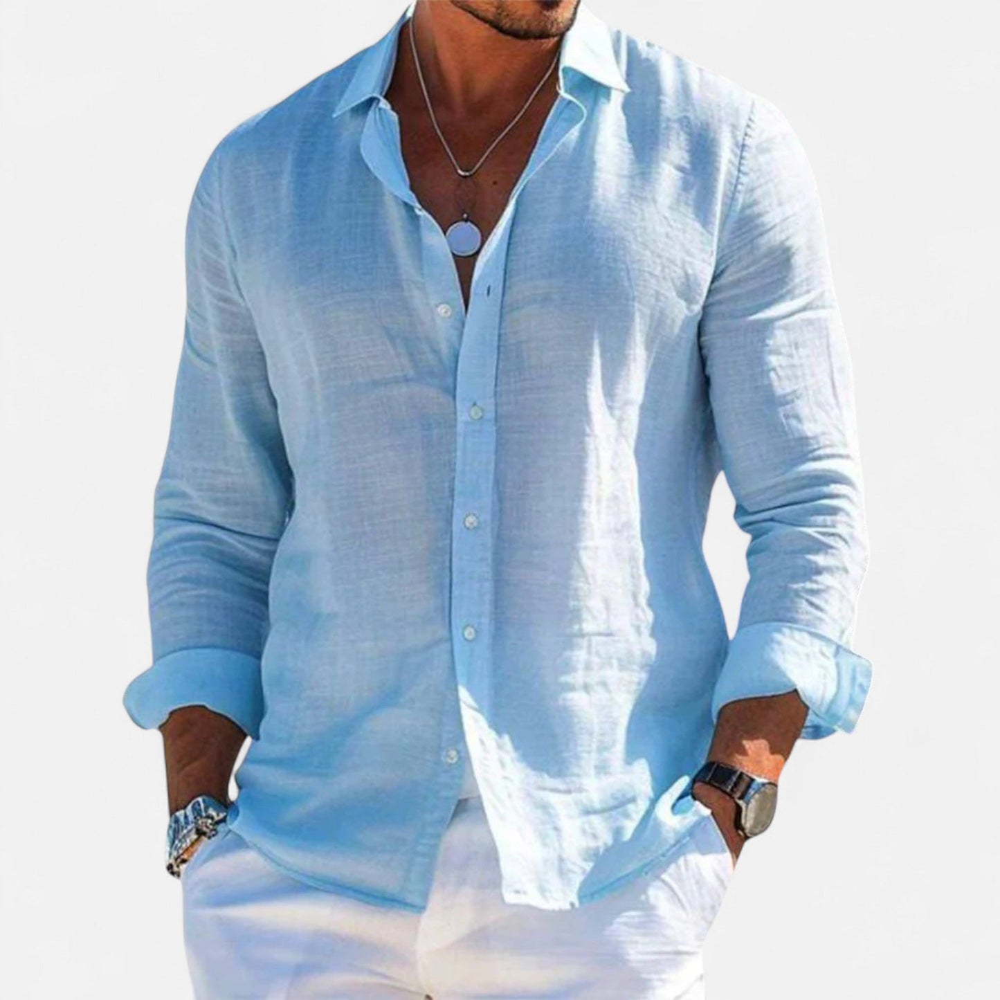 Classic linen heritage everyday shirt for men -3