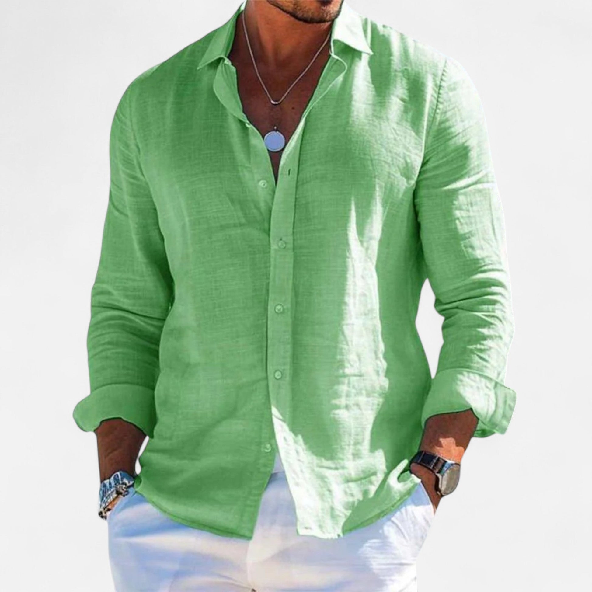 Classic linen heritage everyday shirt for men -4