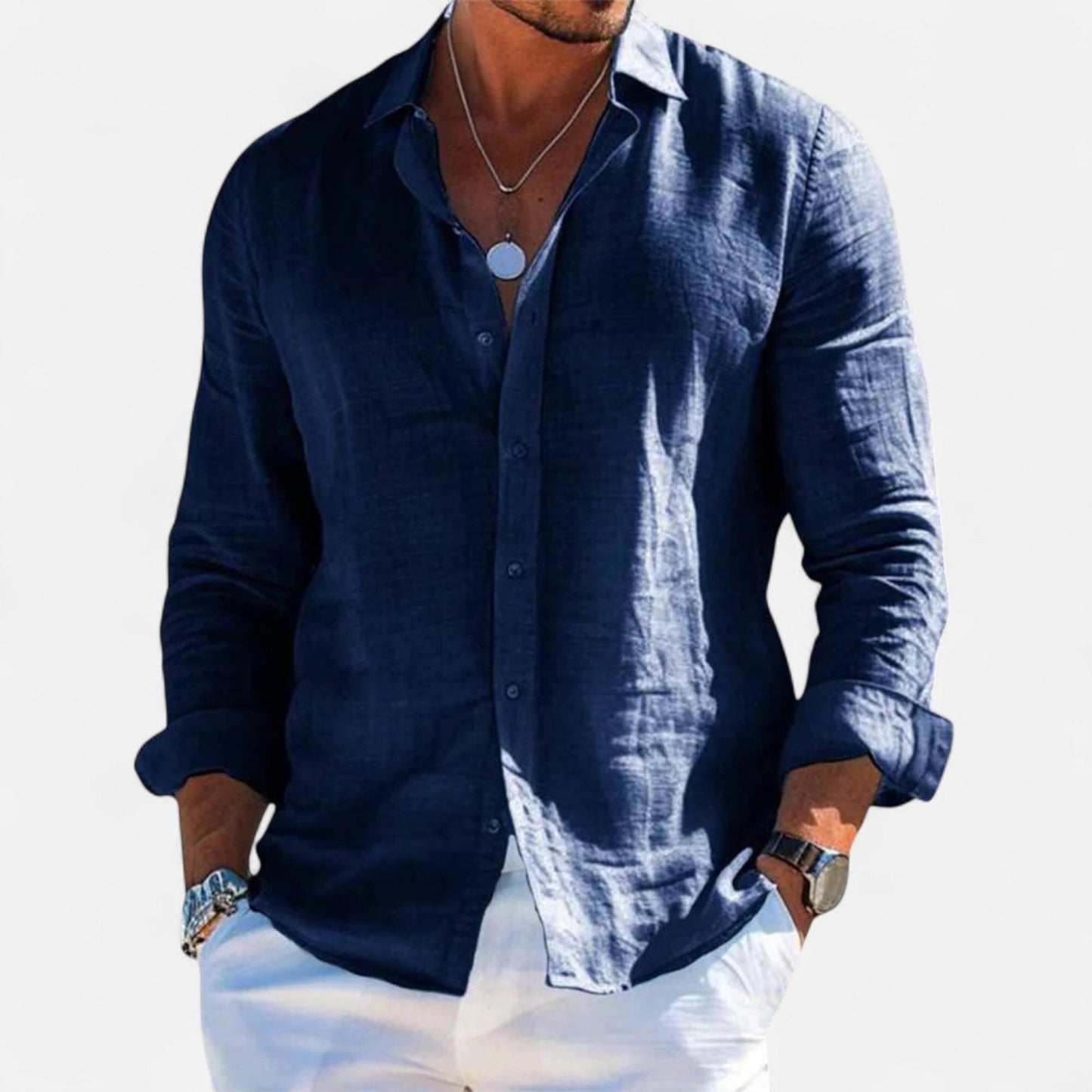 Classic linen heritage everyday shirt for men -7