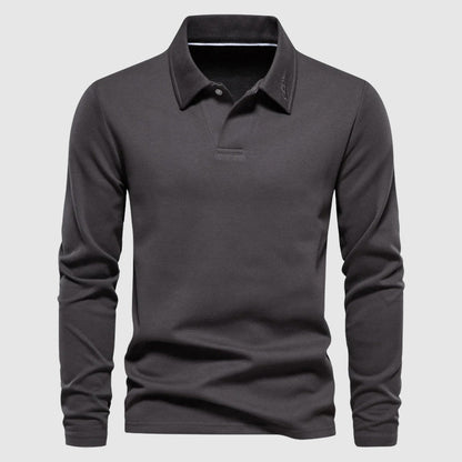 Classic full-sleeve polo shirt for men | Lorenzo -2