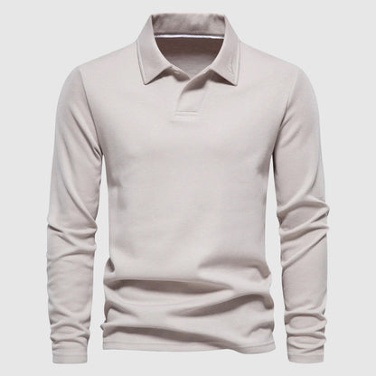 Classic full-sleeve polo shirt for men | Lorenzo -3