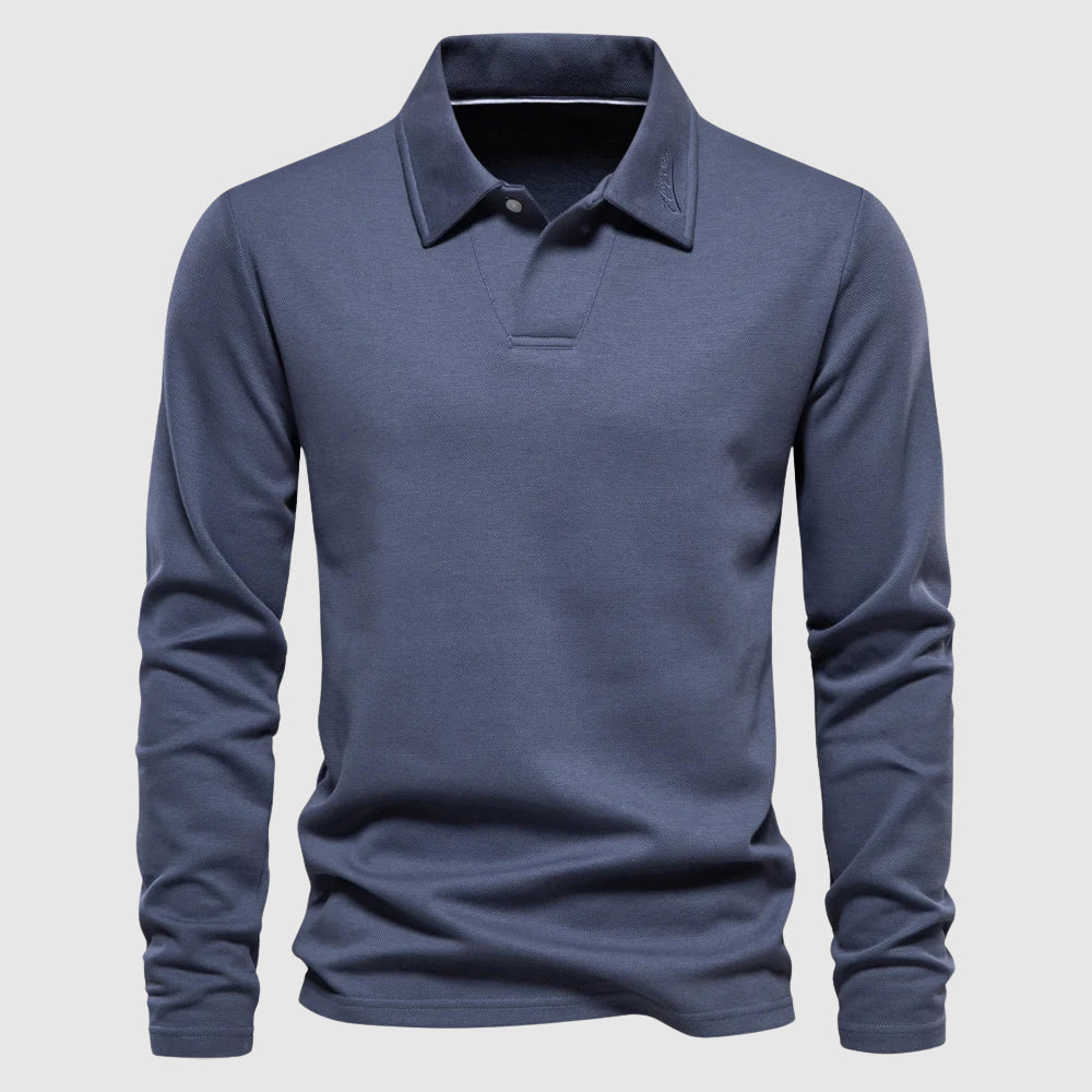 Classic full-sleeve polo shirt for men | Lorenzo -1