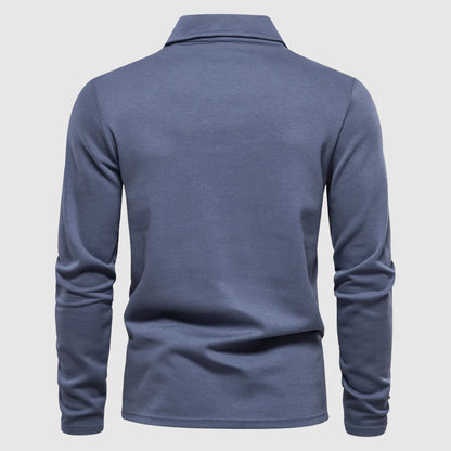 Classic full-sleeve polo shirt for men | Lorenzo -5