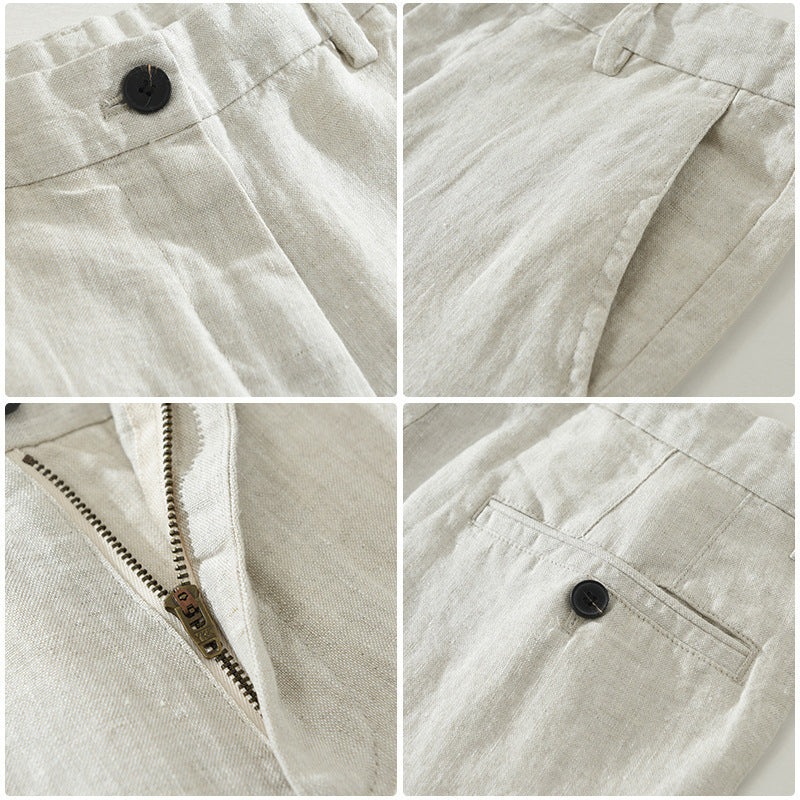 Ipanema linen trousers for men | Matteo -6