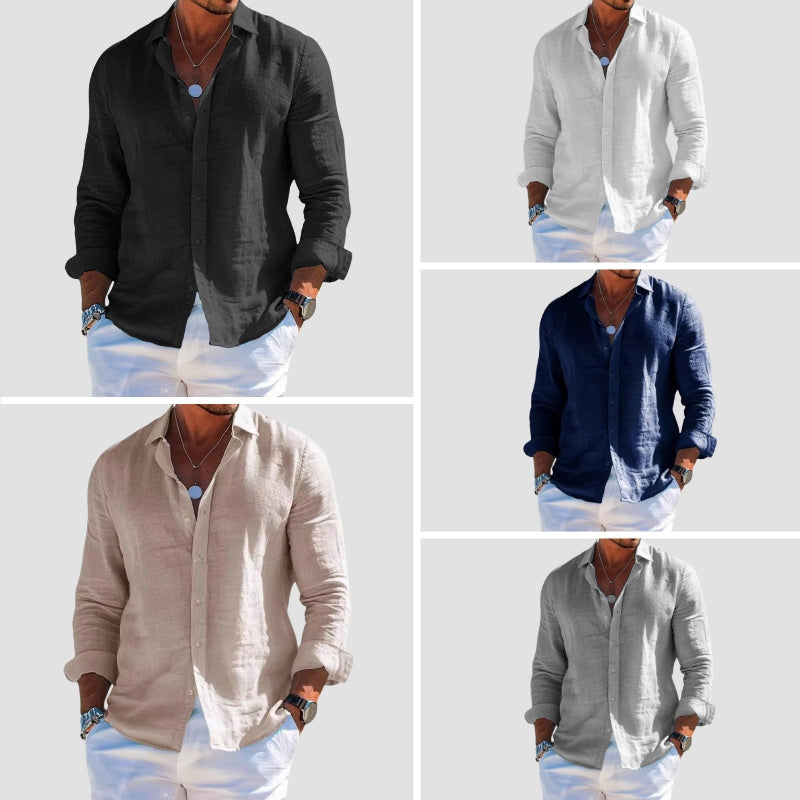 Classic long sleeve shirt for men | Matteo -6