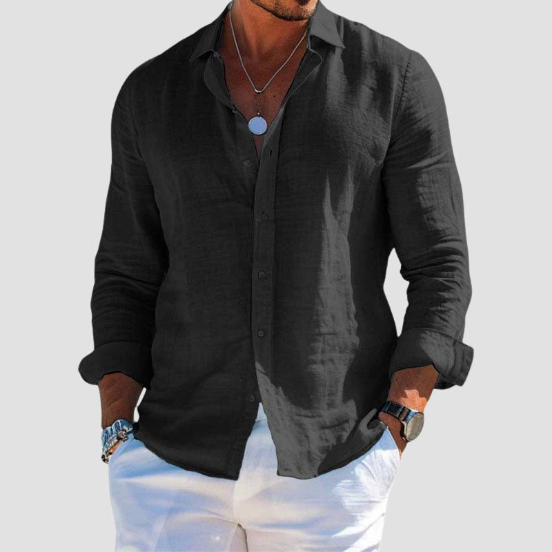 Classic long sleeve shirt for men | Matteo -5