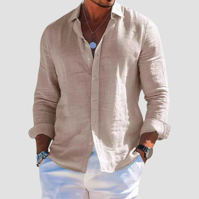 Classic long sleeve shirt for men | Matteo -3
