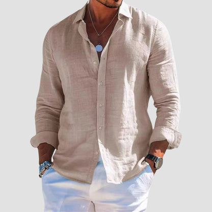 Classic long sleeve shirt for men | Matteo -3