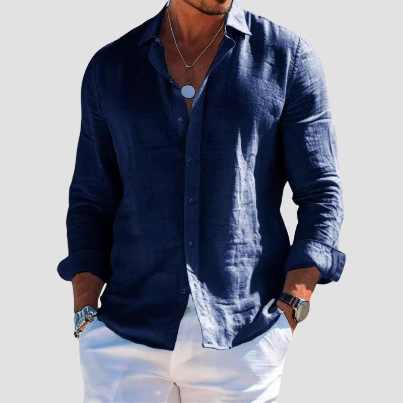 Classic long sleeve shirt for men | Matteo -1