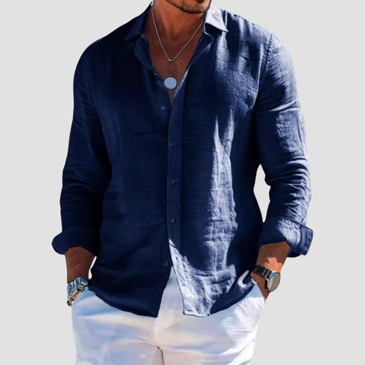 Classic long sleeve shirt for men | Matteo -1