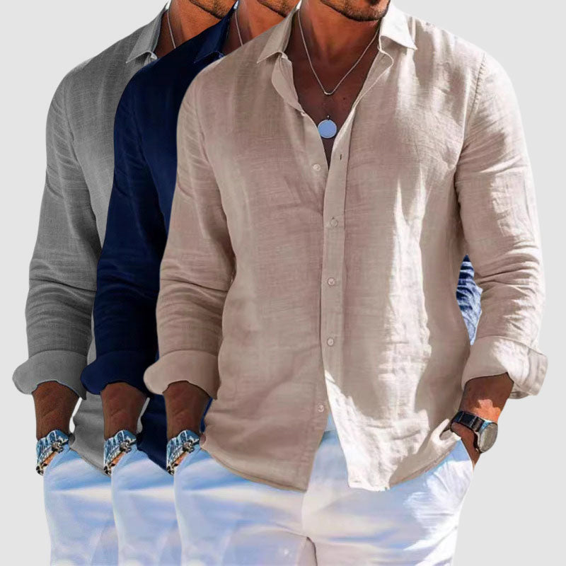 Classic long sleeve shirt for men | Matteo -7