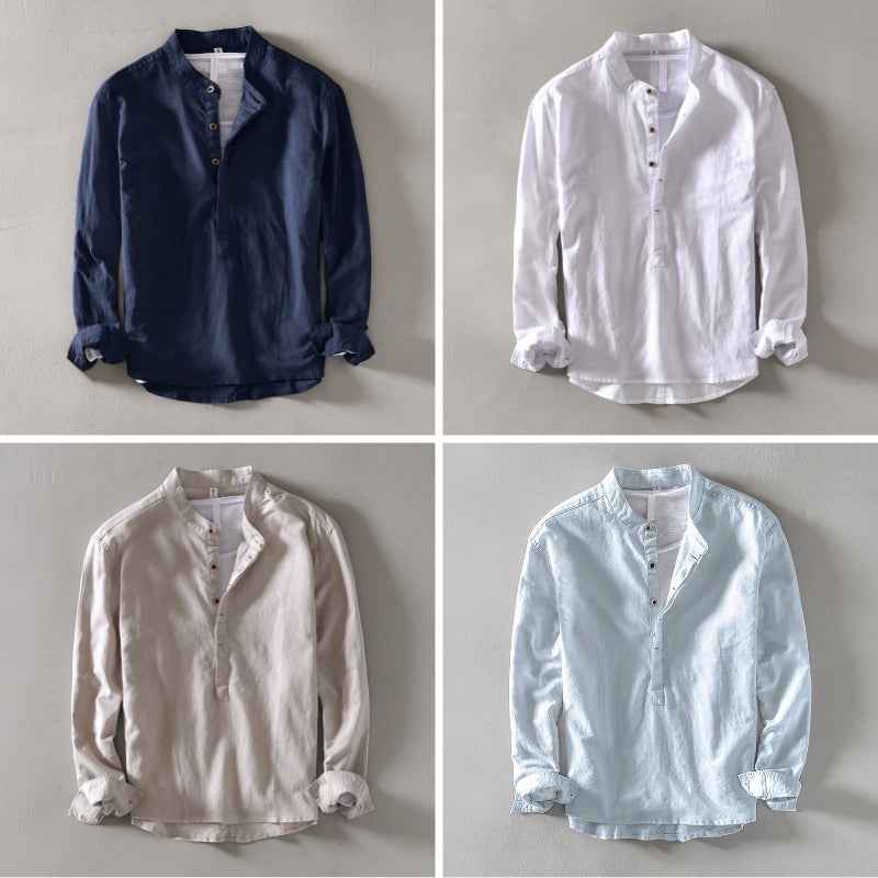 Orvino linen shirt for men | Lorenzo Vitali -5