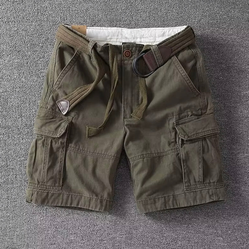 Utility cargo shorts adjustable waist for men | Marco -2