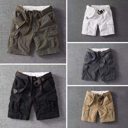 Utility cargo shorts adjustable waist for men | Marco -6