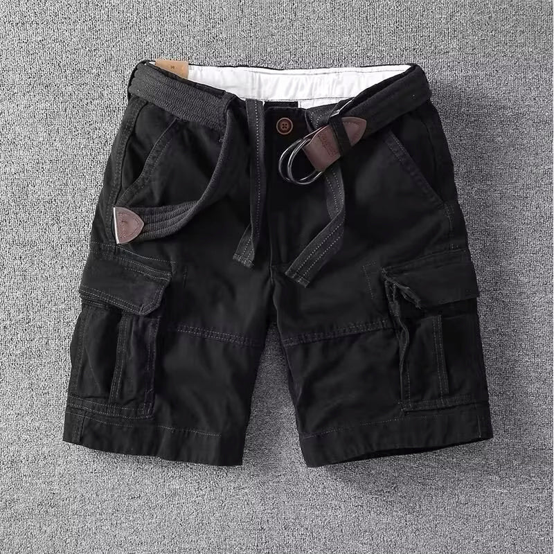 Utility cargo shorts adjustable waist for men | Marco -5