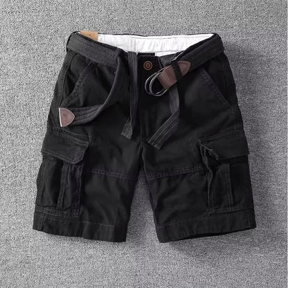 Utility cargo shorts adjustable waist for men | Marco -5