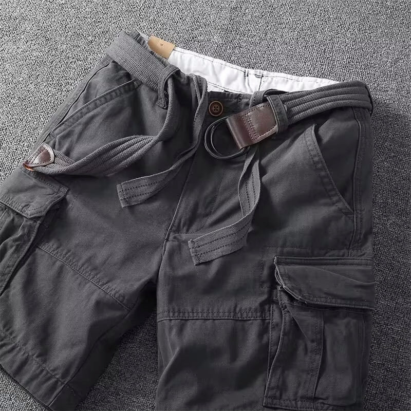 Utility cargo shorts adjustable waist for men | Marco -7