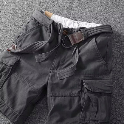 Utility cargo shorts adjustable waist for men | Marco -7