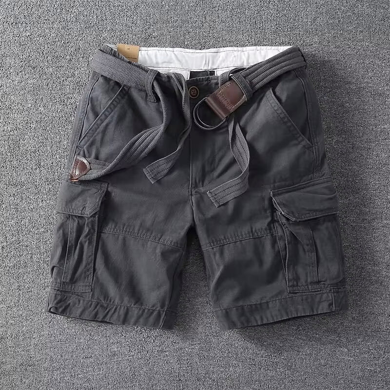 Utility cargo shorts adjustable waist for men | Marco -4