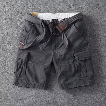 Utility cargo shorts adjustable waist for men | Marco -4