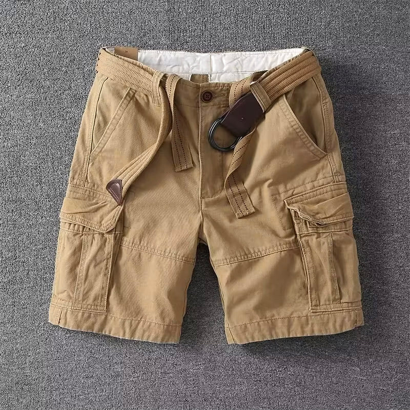 Utility cargo shorts adjustable waist for men | Marco -1