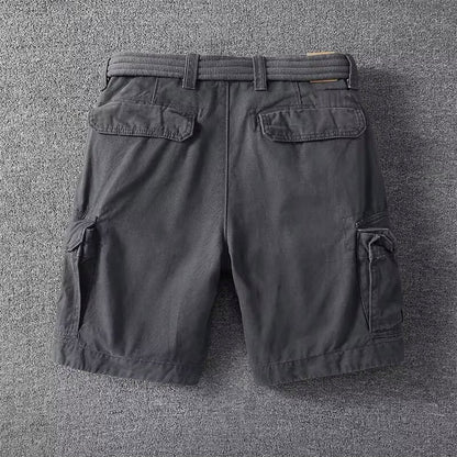 Utility cargo shorts adjustable waist for men | Marco -8