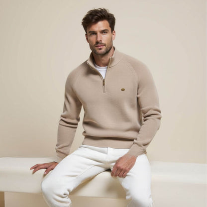 Half-zip knit sweater for men | Luke