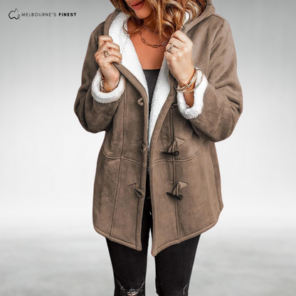 Stylish button-front coat for women | Amara