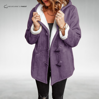 Stylish button-front coat for women | Amara