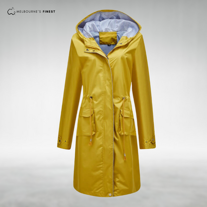 Waterproof trenchcoat with hood for women | Brielle