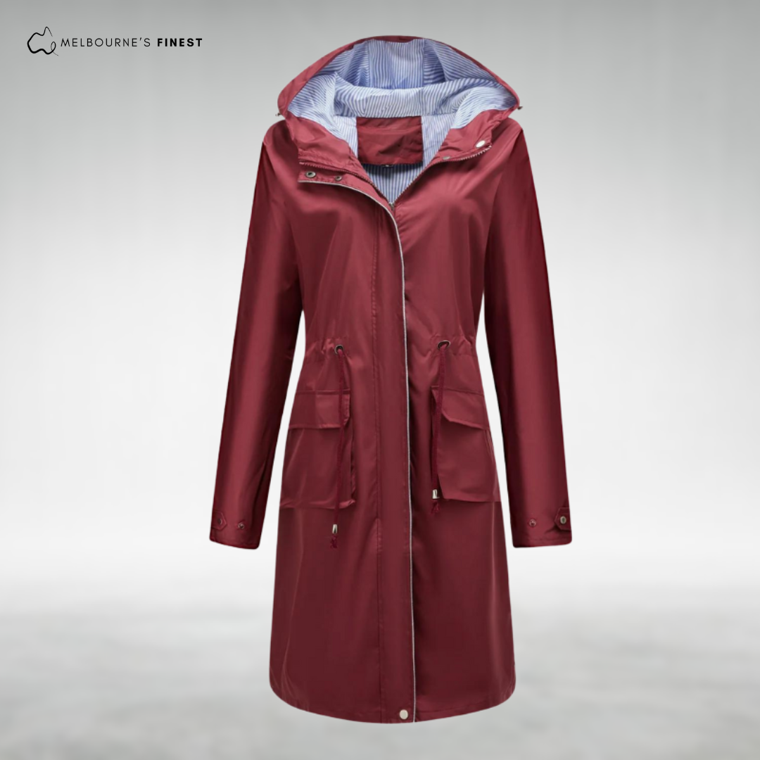 Waterproof trenchcoat with hood for women | Brielle