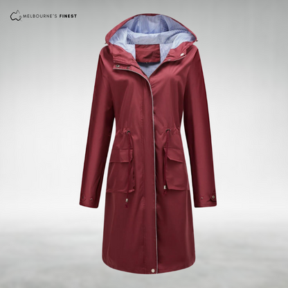 Waterproof trenchcoat with hood for women | Brielle