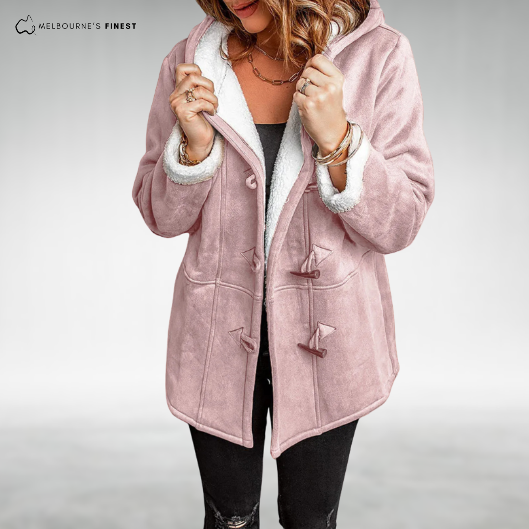 Stylish button-front coat for women | Amara