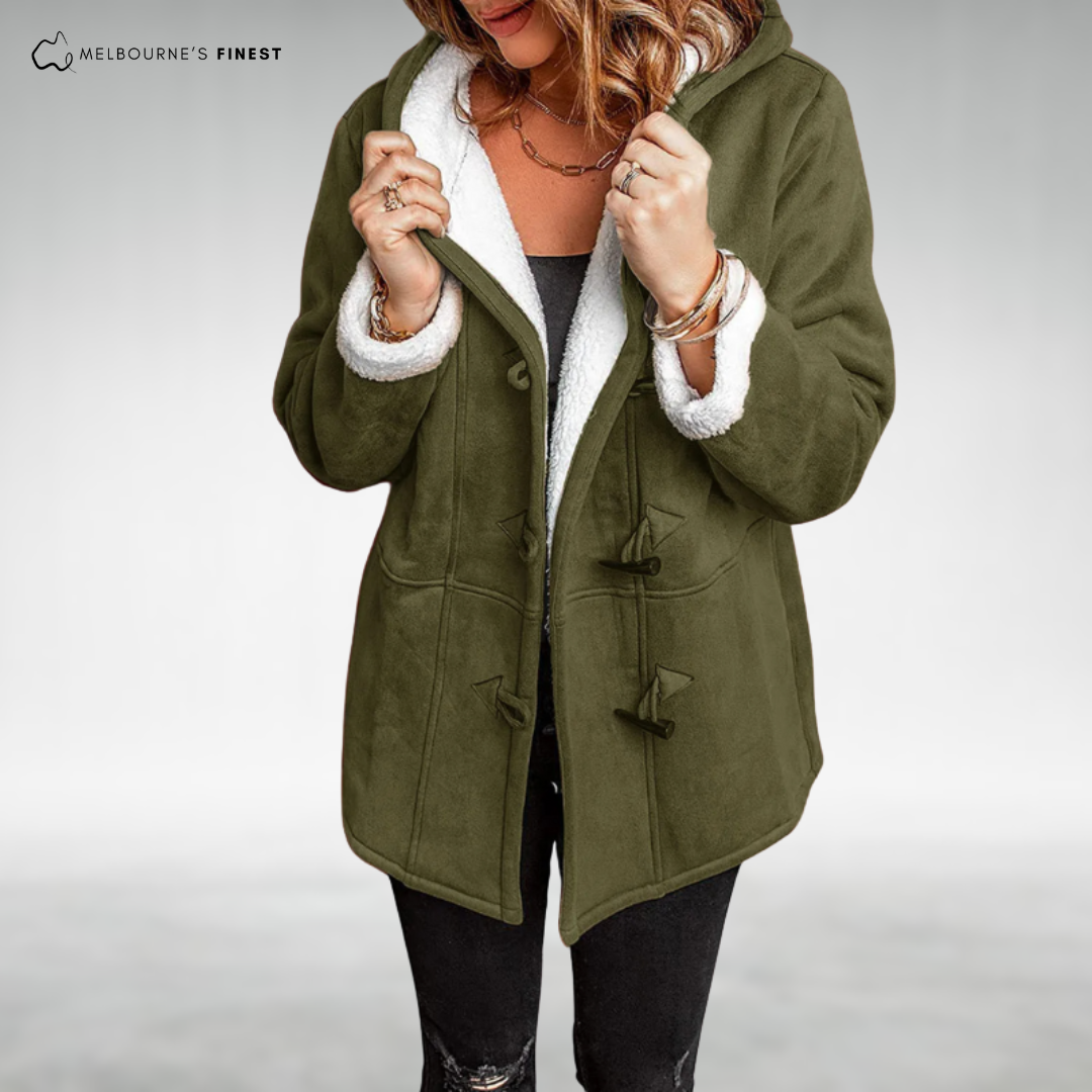 Stylish button-front coat for women | Amara