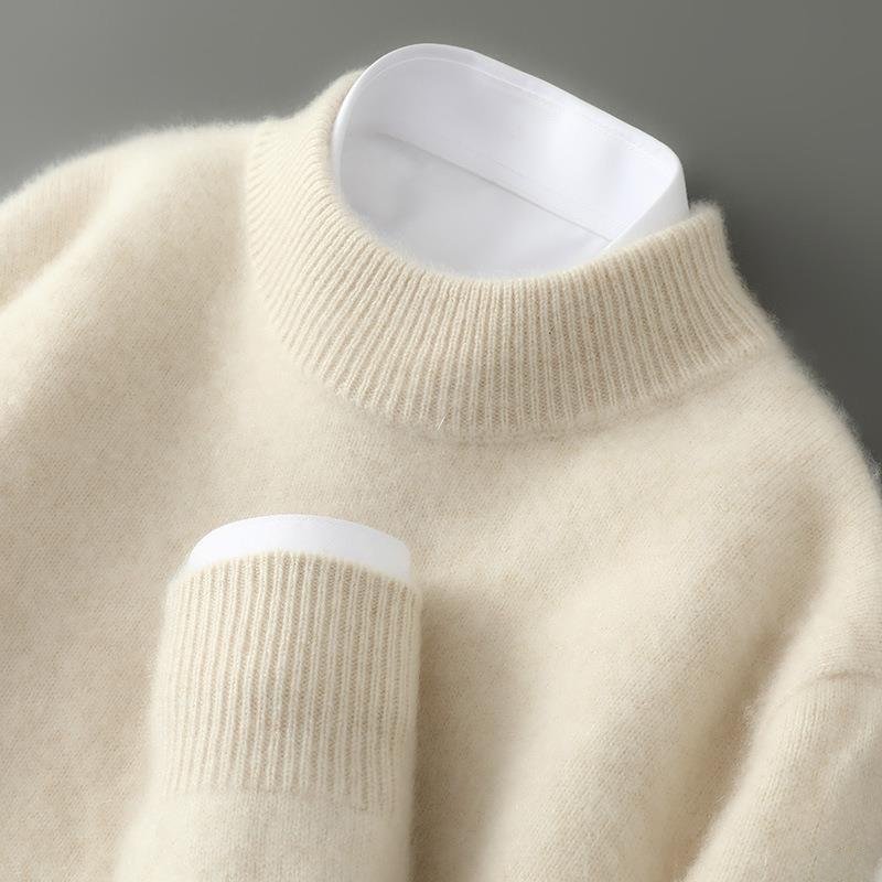 Classic cashmere crew-neck everyday jumper for men -1