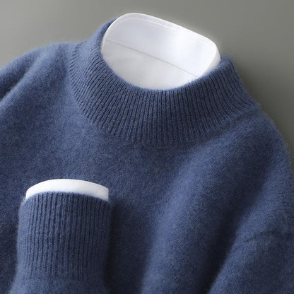 Classic cashmere crew-neck everyday jumper for men -3