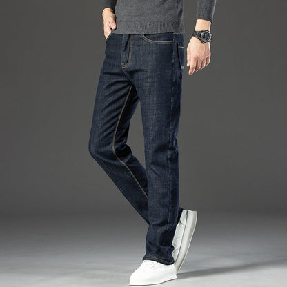 Fleece lined full length jeans trousers for men | Hudson -6