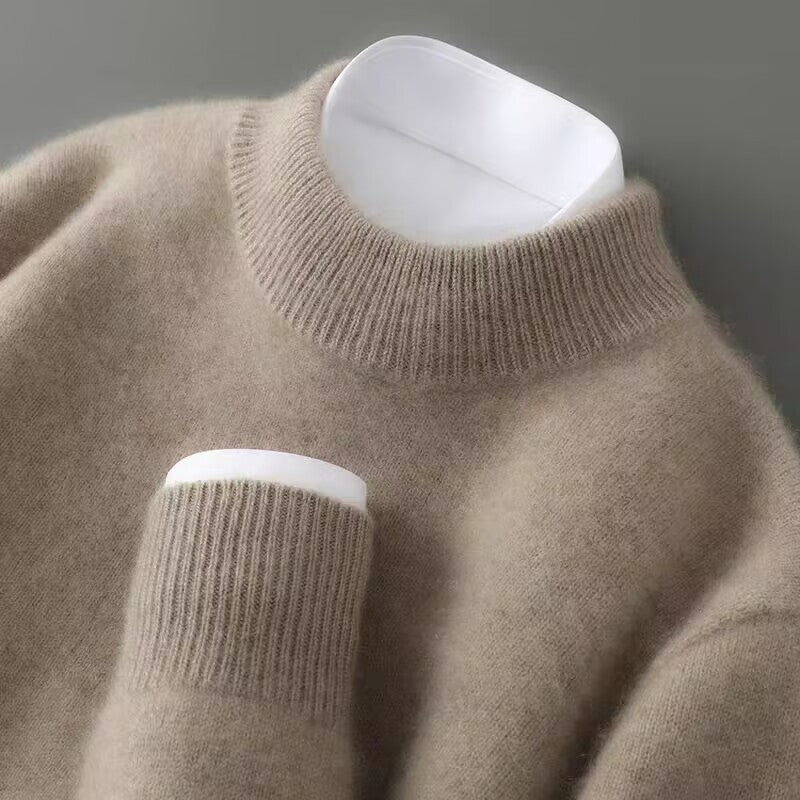 Classic cashmere crew-neck everyday jumper for men -2