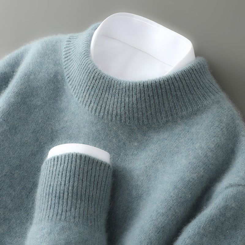Classic cashmere crew-neck everyday jumper for men -4