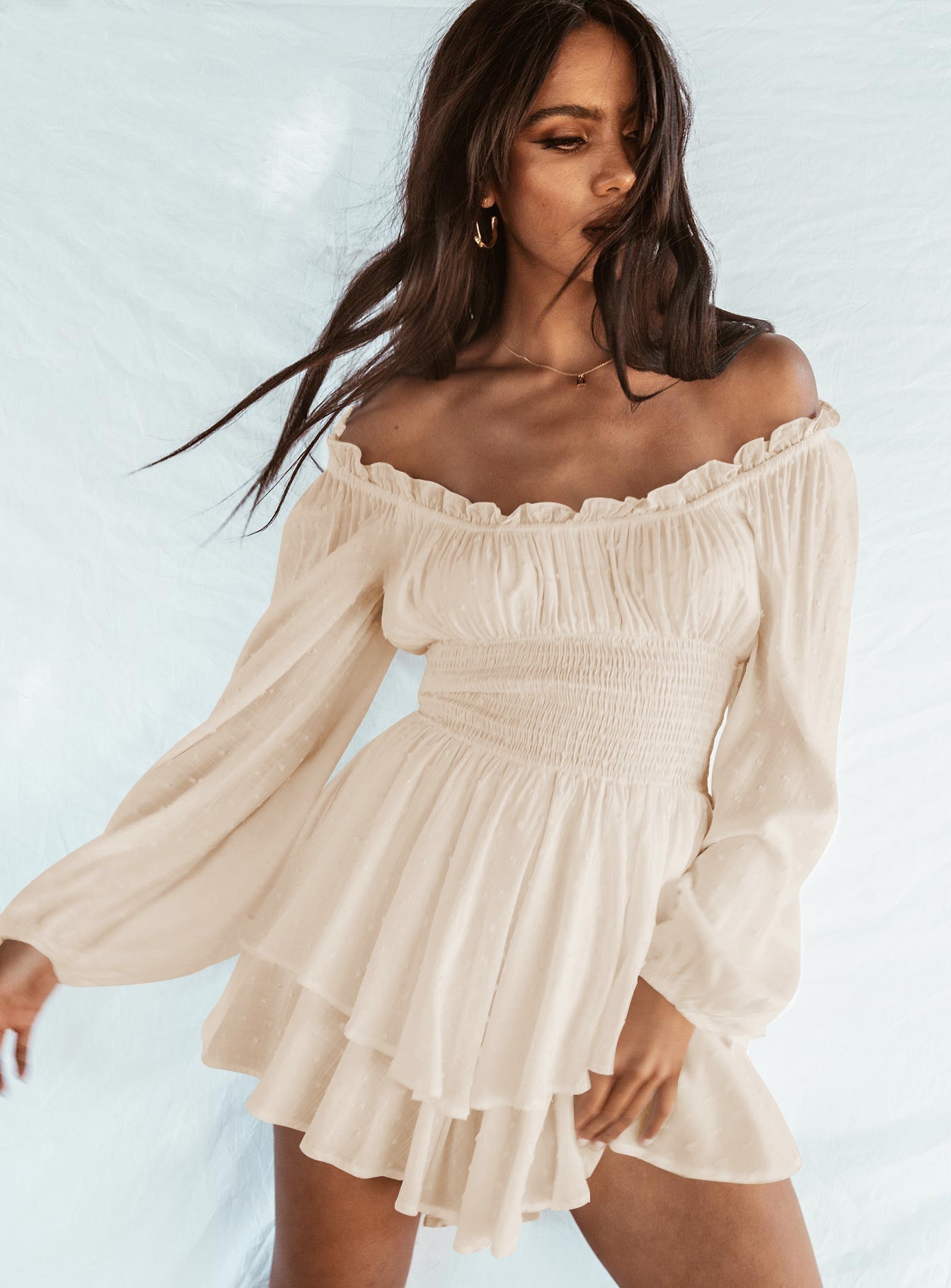 Summer dress shoulder ruffles for women | Melissa -3