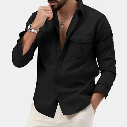 Casual long sleeve button-up shirt for men | Carter