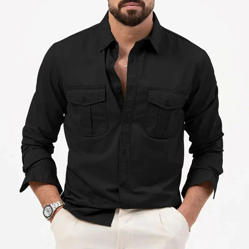 Casual long sleeve button-up shirt for men | Carter