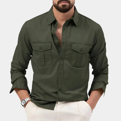 Casual long sleeve button-up shirt for men | Carter
