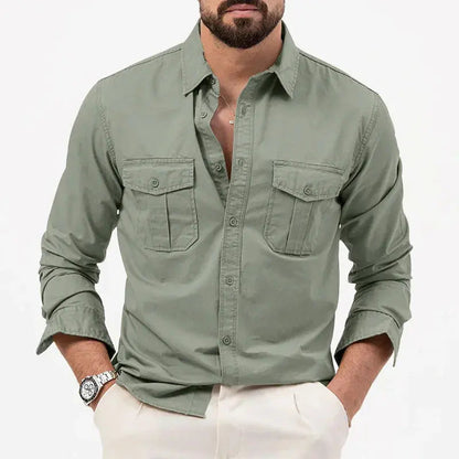 Casual long sleeve button-up shirt for men | Carter