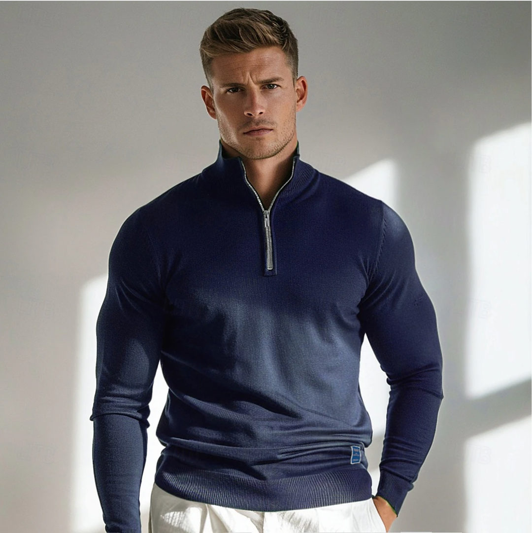 Classic refined half-zip everyday jumper for men | Nolan -2